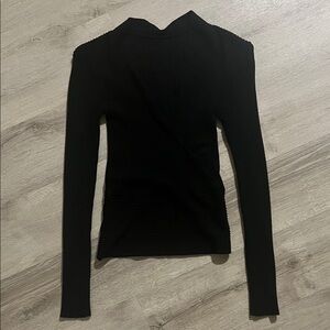 Chicwish Elegant Black Long Sleeve Top